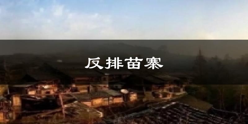反排苗寨今日天气